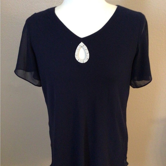 Onyx Nite Midnight Blue Layered Dress - Picture 2 of 7